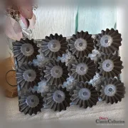 12er Muffin Brioche Backformen auf Platte Vintage Backform Landhausküche rustikalDeko