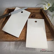 alte Schneidebrettchen Keramik altweiß Frühstücksbrett Porzellanbrett Zwiebel Brettchen Vintage Landhaus Küche