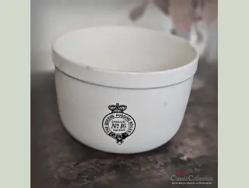 The Queen's Pudding Boiler Challis No.16 Patent Steinguttopf Steinzeug Vase Besteck Stifte Blumen England UK Küche Antik Deko