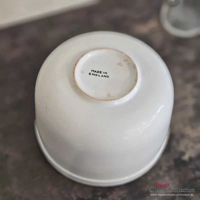 The Queen's Pudding Boiler Challis No.16 Patent Steinguttopf Steinzeug Vase Besteck Stifte Blumen England UK Küche Antik Deko