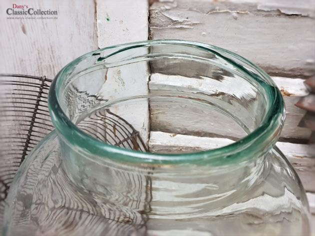 Schweres 8 L Bindeglas ~ mundgeblasen ~ acquamarin ~ Bonbonglas ~ Vorratsglas ~ Vase ~ Aufbewahrung ~ Vintage Deko