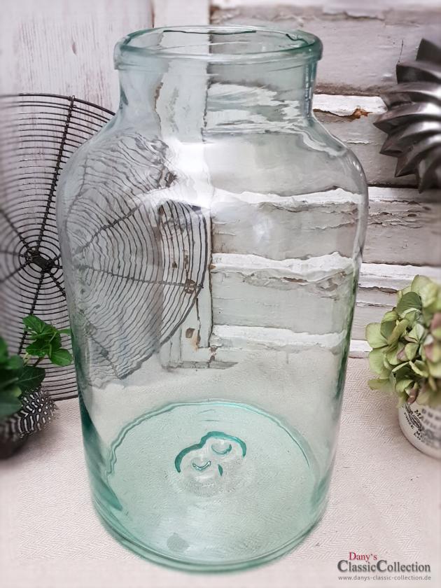 Schweres 8 L Bindeglas ~ mundgeblasen ~ acquamarin ~ Bonbonglas ~ Vorratsglas ~ Vase ~ Aufbewahrung ~ Vintage Deko