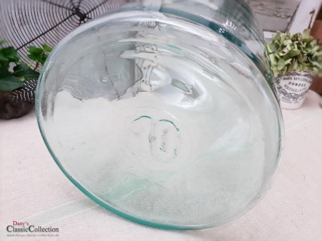 Schweres 10 L Bindeglas ~ mundgeblasen ~ acquamarin ~ Bonbonglas ~ Vorratsglas ~ Vase ~ Aufbewahrung ~ Vintage Deko