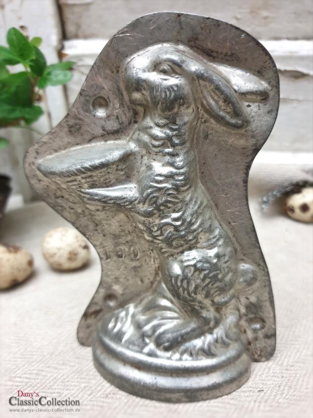 Alte Schokoladenform Hase 13 cm ~ Riecke & Co. ~ Osterhase stehend mit Korb ~ Vintage Osterdeko ~ Frohe Ostern ~ Vintage Ostern ~hx4457
