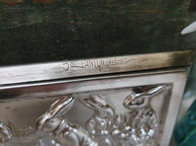Schokoladentafel 17,5 x 9 cm ~ Hasenpicknick ~ Anton Reiche 6695 ~ Made in Germany ~ Vintage Schokoladenform ~ Alte Flachform ~ hx4506