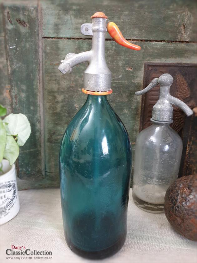 Soda Syphon ~ Sodaflasche ~ Seltzer Flasche blau ~ Vintage Wasserspender ~ Home Decor ~ Brocante Deko ~ Shabby Chic ~ ht2761