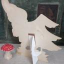 Lachender Zwerg mit Rauschebart und Zipfelmütze ~ Papp-Aufsteller ~ Original Papier ~ Vintage Kinderzimmer Deko ~ Sammlerstück ~ hy5084