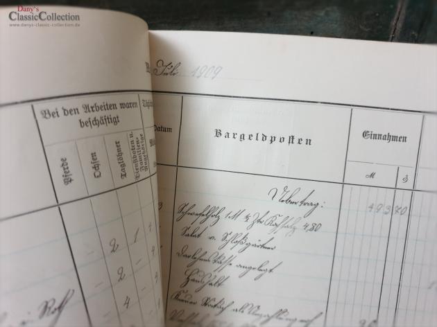 Über 100 Jahre altes Buchführungsbuch ~ 1909 / 1910 ~ gebundene Ausgabe ~ handgeschrieben ~ Vintage Deko ~ hx3234b1