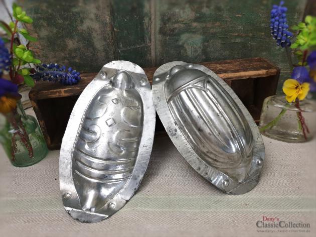 RESERVIERT f. Angelika! 18,5 cm Maikäfer Schokoladenform ~ alte Schokoladen Gießform ~ may beetle chocolat mold ~ vintage cottage decoration