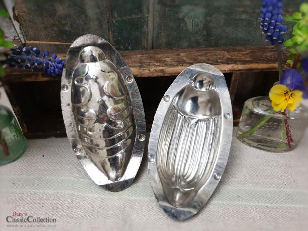 Ovale Maikäfer Schokoladenform ~ 16 cm ~ alte Schokoladen Gießform ~ may beetle chocolat mold ~ vintage cottage decoration