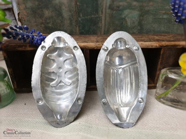 Ovale Maikäfer Schokoladenform ~ 13,5 cm ~ alte Schokoladen Gießform ~ may beetle chocolat mold ~ vintage cottage decoration