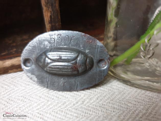 Ovale Mini Maikäfer Schokoladenform ~ 5 cm ~ alte Schokoladen Gießform ~ may beetle chocolat mold ~ vintage cottage decoration