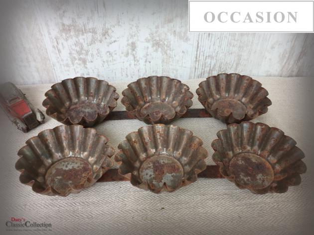 6er Muffinform ~ shabby ~ Vintage Landhausküche ~ Brocante ~ Shabby Deko ~ alte Backform ~ Küchendeko ~ hw3678f6