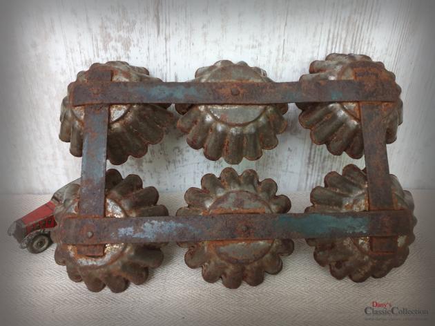 6er Muffinform ~ shabby ~ Vintage Landhausküche ~ Brocante ~ Shabby Deko ~ alte Backform ~ Küchendeko ~ hw3678f6