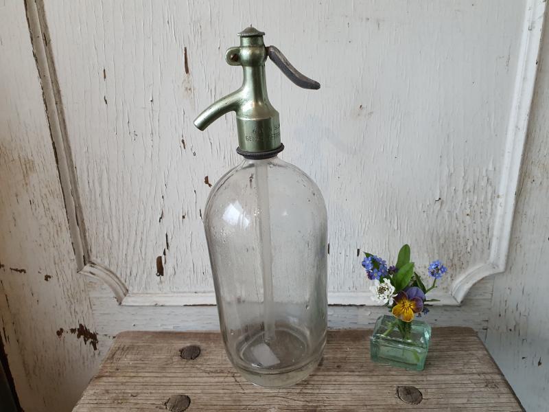 Siphon Soda ~ schwere Sodaflasche ~ Wasserspender ~ Deutsche Soda Zentrale ~ Kopf metallic ~ hw3222gr