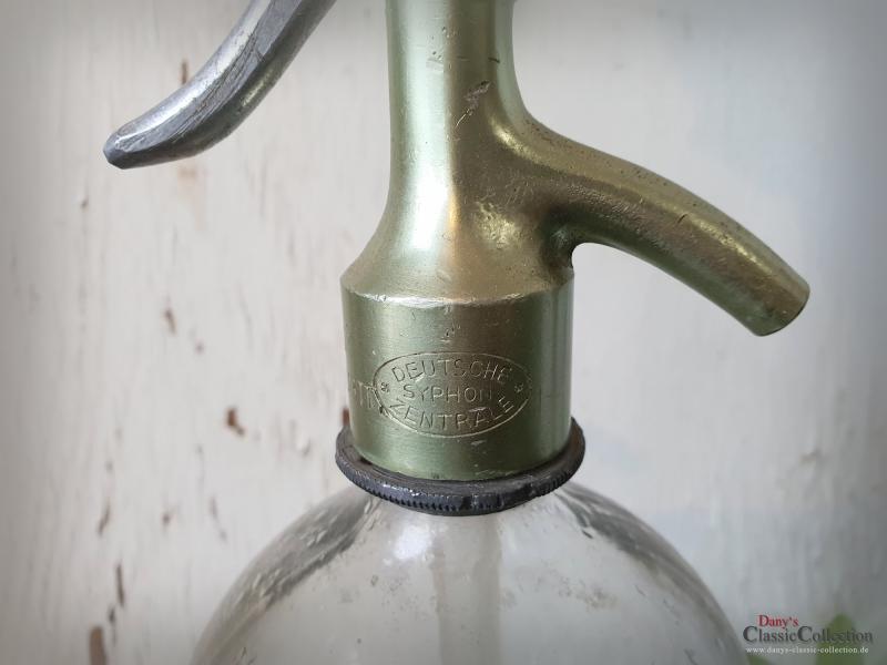Siphon Soda ~ schwere Sodaflasche ~ Wasserspender ~ Deutsche Soda Zentrale ~ Kopf metallic ~ hw3222gr