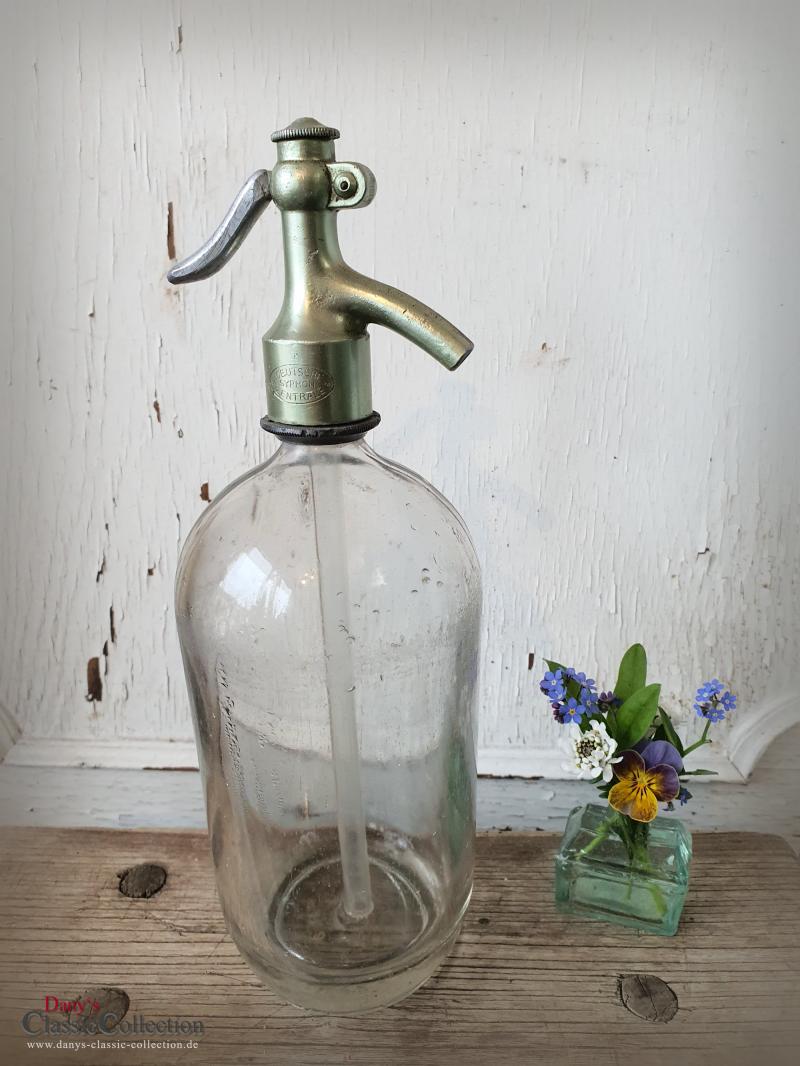 Siphon Soda ~ schwere Sodaflasche ~ Wasserspender ~ Deutsche Soda Zentrale ~ Kopf metallic ~ hw3222gr