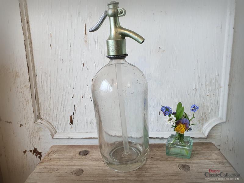 Siphon Soda ~ schwere Sodaflasche ~ Wasserspender ~ Deutsche Soda Zentrale ~ Kopf metallic ~ hw3222gr