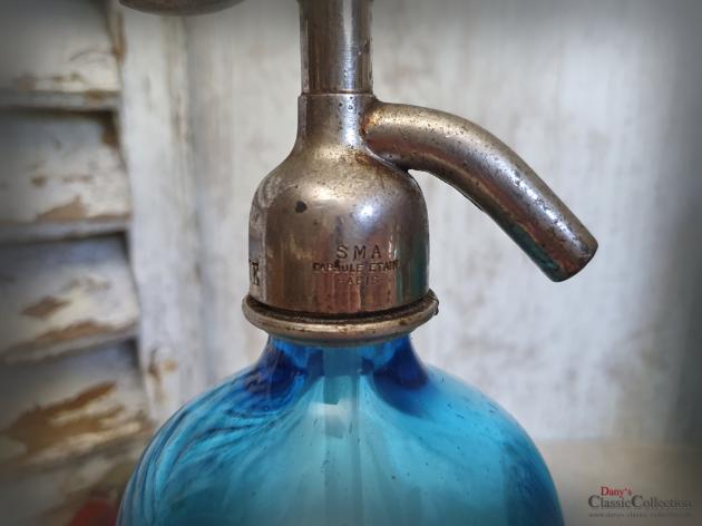Soda Siphon geätzt blau ~ Sodaflasche ~ Wasserspender ~ Seltzer Flasche ~ Industrial Home ~ Loft Design ~ Vintage Interior ~ hy5775