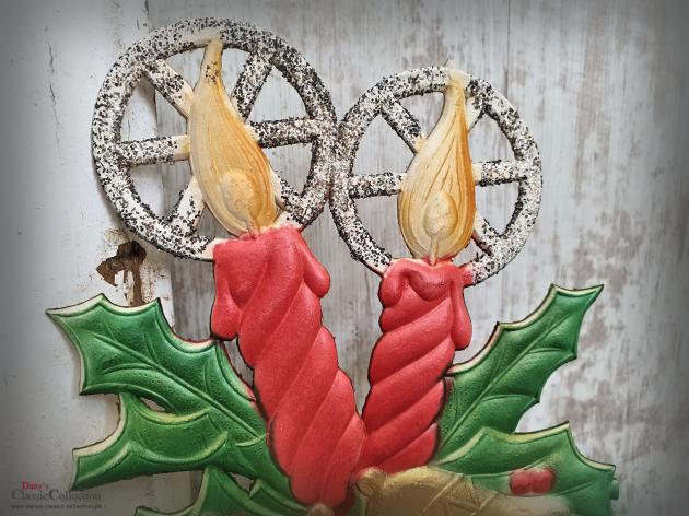 Dresdner Pappe geprägt ~ Glocken ~ Kerzen ~ Ilex ~ A Merry Christmas ~ Weihnachtsdeko ~ Frohe Weihnachten ~ Fensterdeko ~ hw3892kg