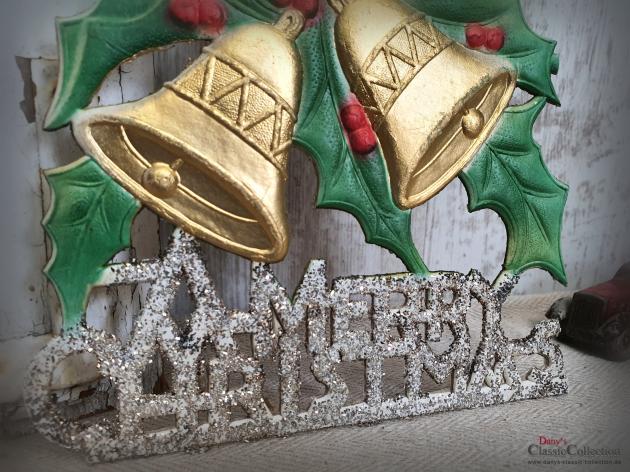 Dresdner Pappe geprägt ~ Glocken ~ Kerzen ~ Ilex ~ A Merry Christmas ~ Weihnachtsdeko ~ Frohe Weihnachten ~ Fensterdeko ~ hw3892kg