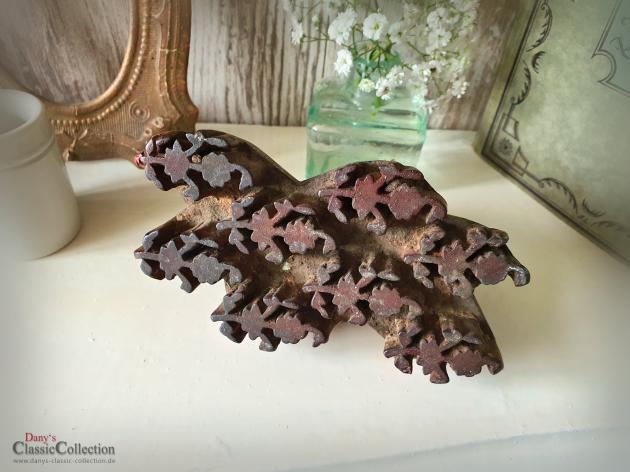 Alter Sari Stempel ~ Vintage Blumenstempel ~ Holz Stempel ~ Stoffdruck ~ Kreidefarbe ~ Möbel bedrucken ~ Landhaus ~ Cottage Style ~ hw3546