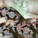 Alter Sari Stempel ~ Vintage Blumenstempel ~ Holz Stempel ~ Stoffdruck ~ Kreidefarbe ~ Möbel bedrucken ~ Landhaus ~ Cottage Style ~ hw3546