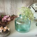 Antike SWAN Tinten Flasche ~ Pressglas aquamarin ~ dickes altes Glas ~ Vintage Glasvase ~ Shabby Deko ~ hz6427si1