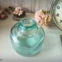 Antike SWAN Tinten Flasche ~ Pressglas aquamarin ~ dickes altes Glas ~ Vintage Glasvase ~ Shabby Deko ~ hz6427si1