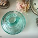 Antike SWAN Tinten Flasche ~ Pressglas aquamarin ~ dickes altes Glas ~ Vintage Glasvase ~ Shabby Deko ~ hz6427si1