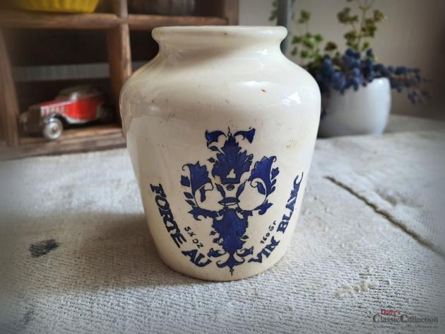 Dijon Senf Topf ~ Steingut ~ Frankreich ~ Sarreguemines ~ Brocante ~ Landhausküche ~ Vintage Küchendeko ~ hz6422p1