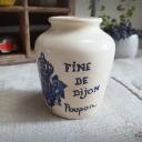 Dijon Senf Topf ~ Steingut ~ Frankreich ~ Sarreguemines ~ Brocante ~ Landhausküche ~ Vintage Küchendeko ~ hz6422p1