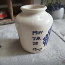 Dijon Senf Topf ~ Steingut ~ Frankreich ~ Sarreguemines ~ Brocante ~ Landhausküche ~ Vintage Küchendeko ~ hz6422p1