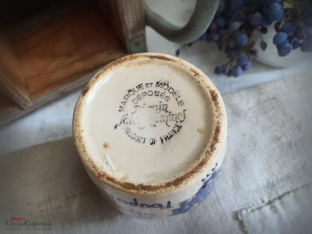 Dijon Senf Topf ~ Steingut ~ Frankreich ~ Sarreguemines ~ Brocante ~ Landhausküche ~ Vintage Küchendeko ~ hz6422p1