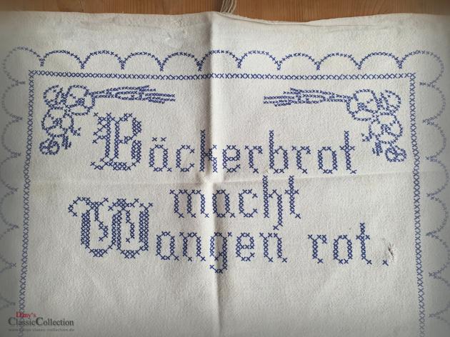Küchenhandtuch ~ Spruchhandtuch ~ Aufdruck ~ Bauernhandtuch ~ Stickvorlage ~ Antique german kitchen towel ~ ht2193h1
