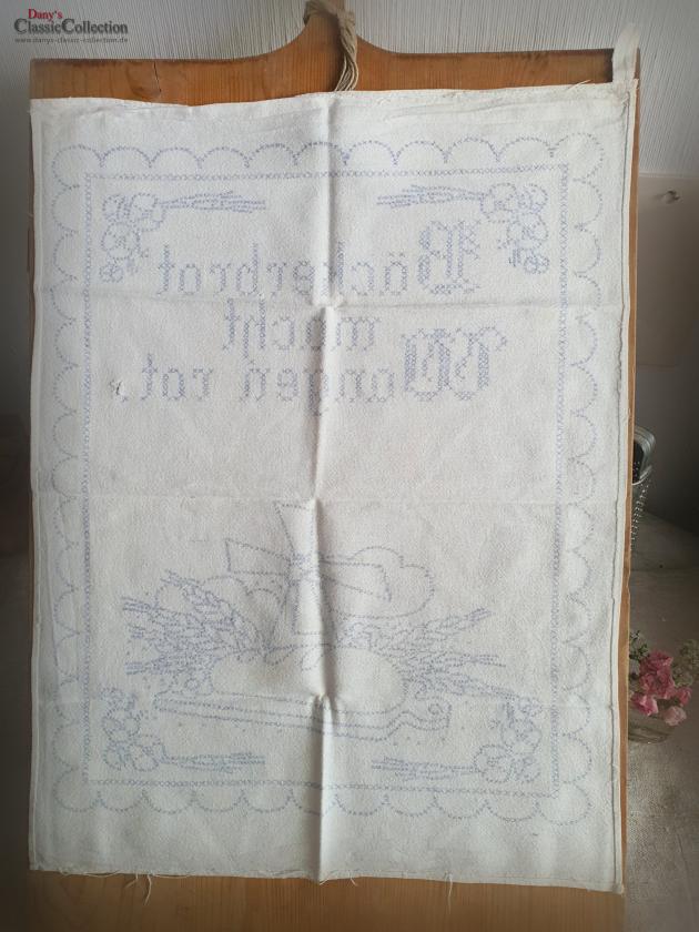 Küchenhandtuch ~ Spruchhandtuch ~ Aufdruck ~ Bauernhandtuch ~ Stickvorlage ~ Antique german kitchen towel ~ ht2193h1