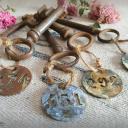 Skelett Schlüssel mit Nummer ~ Hausschlüssel ~ alte Schlüssel ~ Shabby Dekoration ~ Brocante ~ ht2676