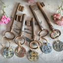 Skelett Schlüssel mit Nummer ~ Hausschlüssel ~ alte Schlüssel ~ Shabby Dekoration ~ Brocante ~ ht2676