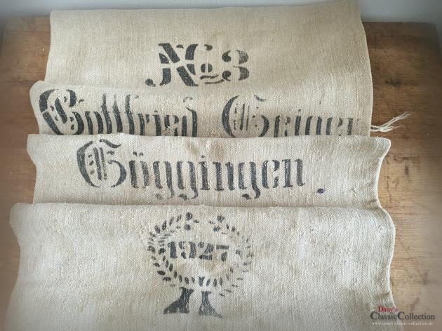 Leinensack von 1927 ~ Getreidesack ~ Mehlsack ~ Bauernhaus ~ Tischläufer rustikal ~ Grain sack ~ Vintage Landhaus Deko ~ hb1066