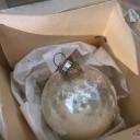 6er Set Christbaumkugeln  silber ~ alter Christbaumschmuck ~ Vintage Weihnacht ~ hs2100