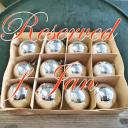 RESERVIERT! 12er Kiste Christbaumkugeln  silber ~ alter Christbaumschmuck ~ Vintage Weihnacht ~ ht2887