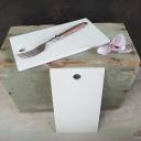 2 alte Schneidebrettchen SET 1 - ~ Keramik weiß ~ Frühstücksbrett ~ Zwiebel Brett Porzellan ~ Vintage Landhaus Küche ~ hz6417s1