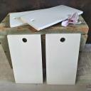 2 alte Schneidebrettchen SET 2 ~ Keramik weiß ~ Frühstücksbrett ~ Zwiebel Brett Porzellan ~ Vintage Landhaus Küche ~ hz6417s2
