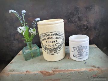 Keiller Dundee 1 lb ~ ORIGINAL antike Keramik ~ Aufbewahrung ~ Pottery ~ Steingut ~ Werbung ~ Steingut ~ Vintage Landhausküche ~ hw3072