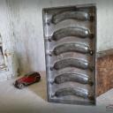Ungewöhnliche 1928 Würstchen Schokoladenform ~ Metall Gießform ~ Anton Reiche Dresden ~ Vintage Deko ~ Sammlerstück ~ Metzgerei ~ hy5899