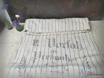 Leinensack ~ Getreidesack ~ Mehlsack ~ Bauernhaus ~ Tischläufer rustikal ~ Grain sack ~ Vintage Landhaus Deko ~ hw3807s1