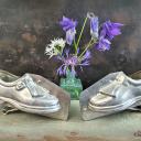 1 PAAR Halbschuh Schokoladenform ~ #1 + #2 ~ Schuh ~ Vintage Homedekor ~ Rarität ~ Sammlerstück selten ~ hz6315
