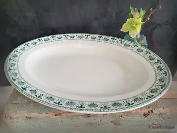 BOCH Servierplatte ~ Vorlegeplatte oval ~ Porzellan Platte ~ Keramik alt ~ Essteller oval ~ La Louviere ~ Vintage Küche ~ hx3410