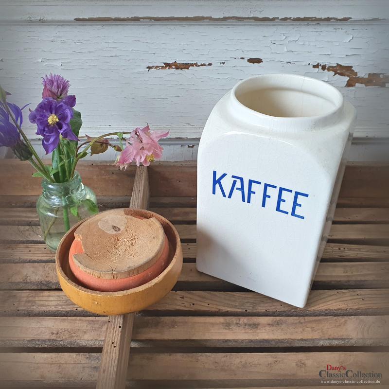 Kaffee Vorratsdose ~ Porzellandose ~ Keramik ~ Vorratsbehälter ~ Deckeldose ~ Landhaus Küche ~ Aufbewahrung ~ Vase ~ ht1211