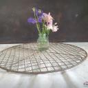 Kuchengitter Ø 34,5 cm kariert ~ Tartegitter stabil ~ Fil de Fer ~ Abkühlgitter ~ Kuchenrost ~ Drahtgitter ~ Vintage Landhausküche ~ hz6415g2